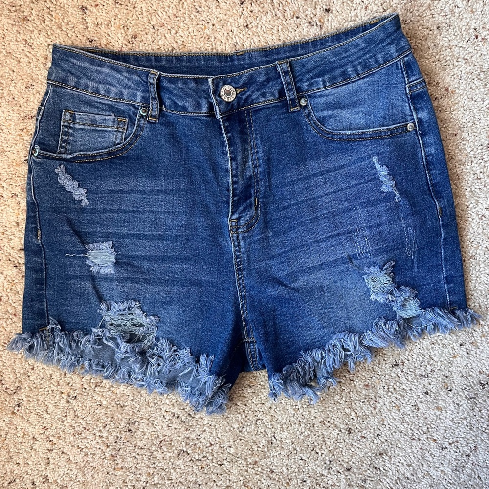 Denim Distressed Women Shorts